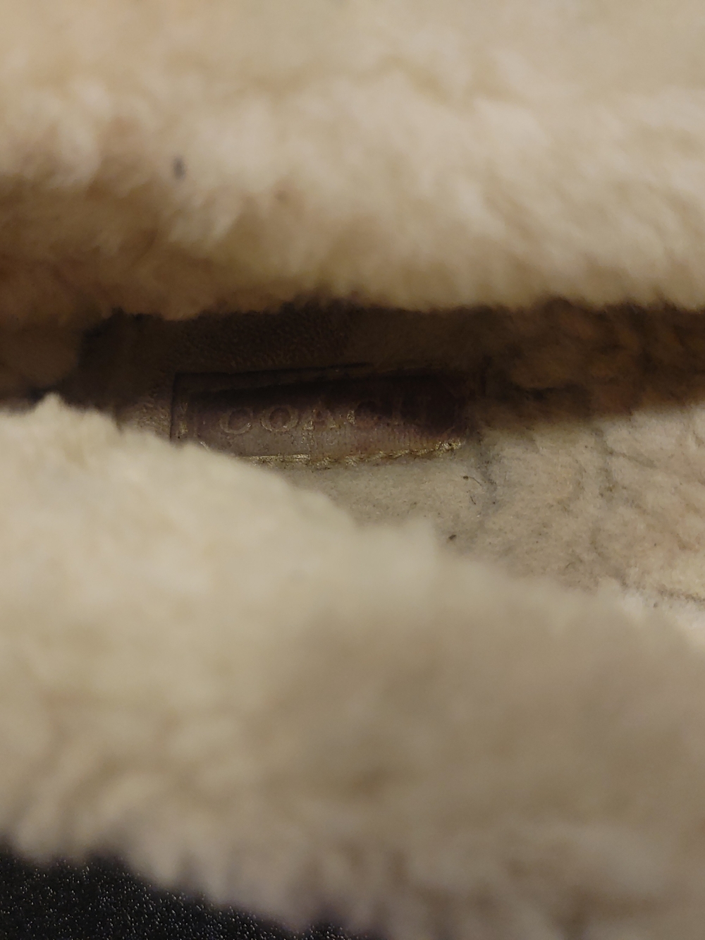Coach Cream Shearling Lined Slide/Slipper Women's Size 10 - Picture 4 of 6